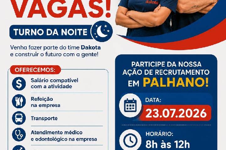 FEIRÃO DE VAGAS EM PALHANO