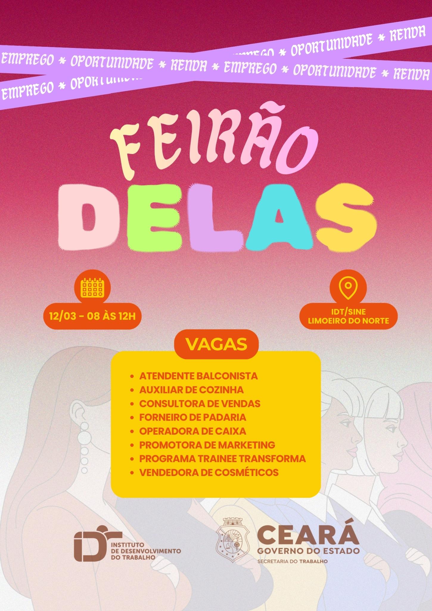 FEIRÃO DELAS OFERECE SERVIÇOS E OPORTUNIDADES PARA AS MULHERES